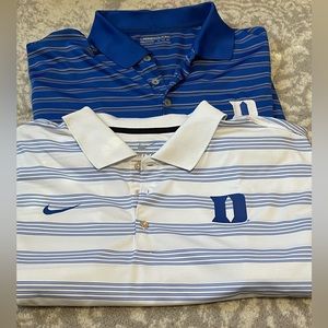 Lot if 2 NIKE Golf Dri-Fit Duke Blue Devils S/S Polo Shirt Men's 2XL Team Issue
